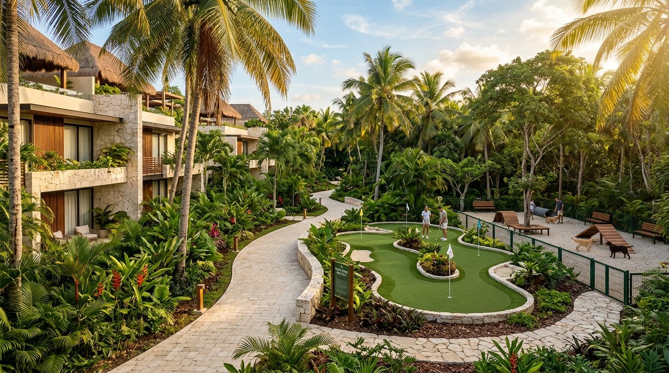 Parque Lineal y Mini Golf en Lumara Residencial